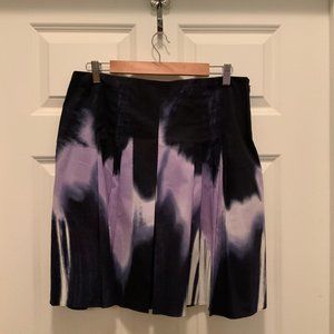 T. Tahari Navy Purple Skirt Fully Lined Size 14